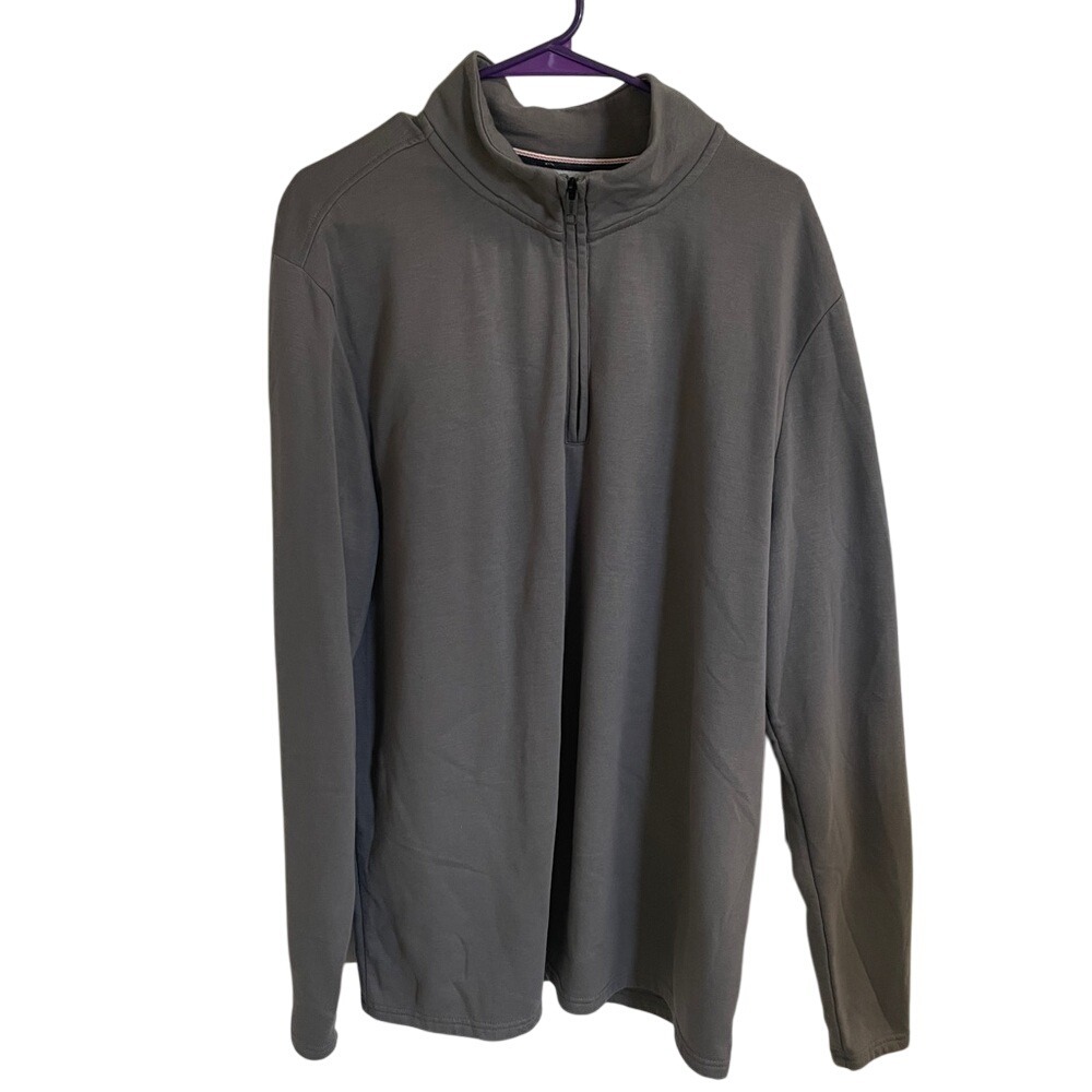 Weatherproof Vintage Men's XL‎ Gray 1/4 Zip Long Sleeve Pullover Casual Shirt
